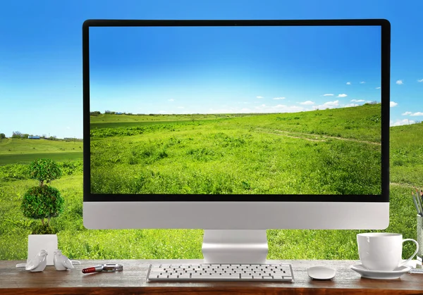 Computer desktop background — Stock Photo, Image