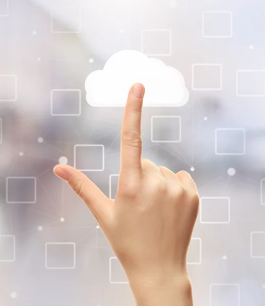 Cloud virtuella skärmen. — Stockfoto