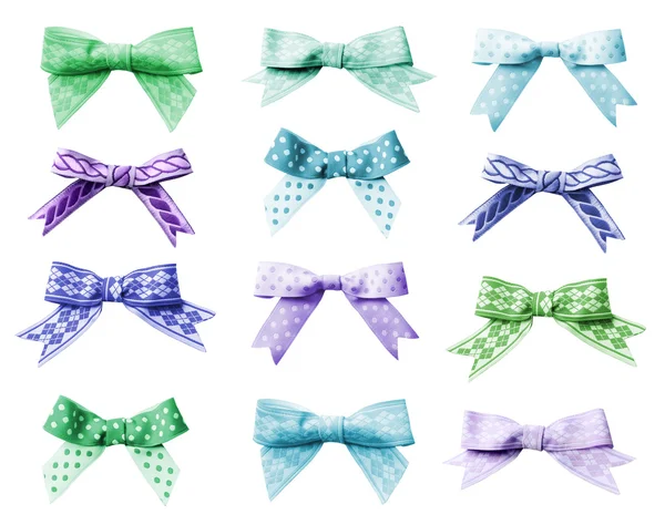 Set of decorative bows — Stock Photo, Image