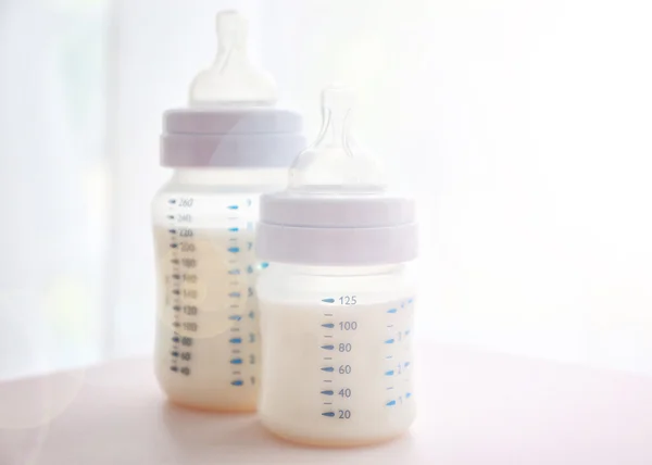 Baby milk bottles — Stock Photo, Image