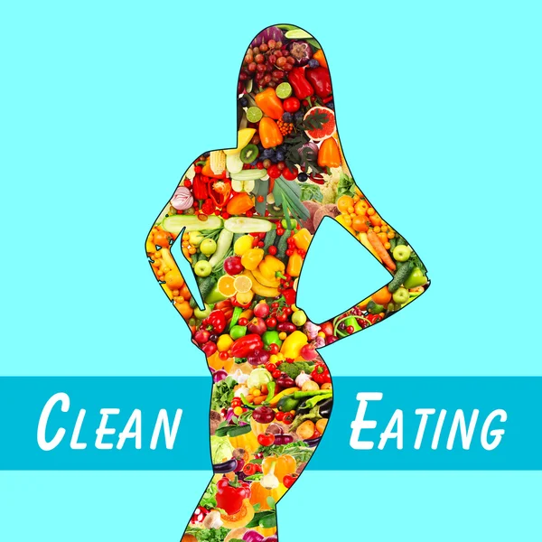 Έννοια καθαρής διατροφής — Φωτογραφία Αρχείου