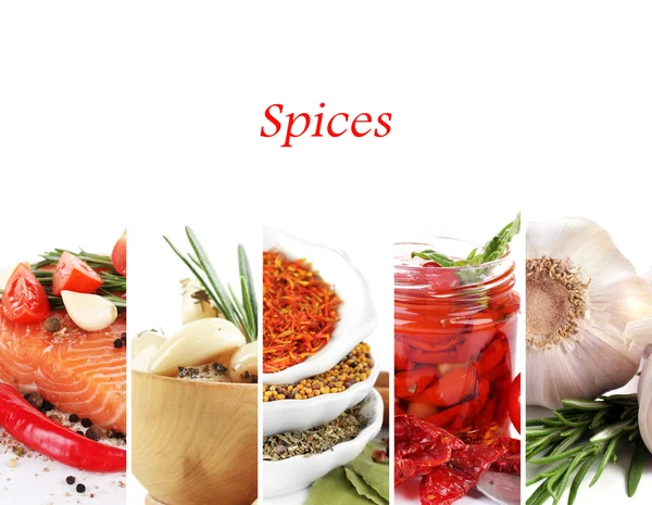 Photos of colorful different spices — Stock Photo, Image