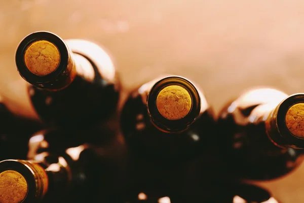 Stacks of wine bottles — Stock Photo, Image