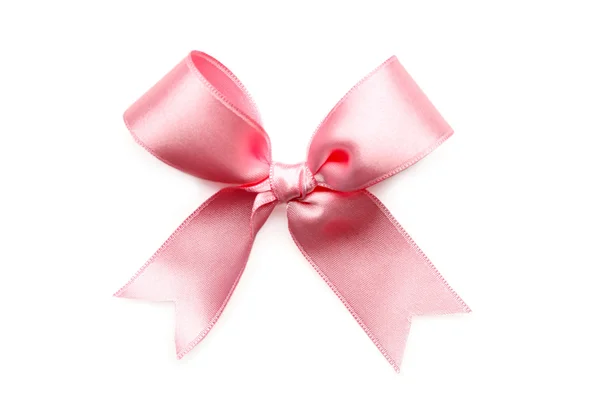 Pink ribbon bow — Stock Photo, Image