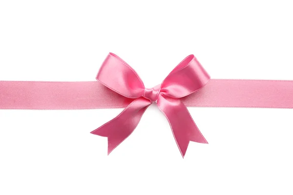 Pink ribbon bow — Stock Photo, Image