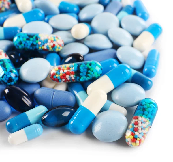 Píldoras azules aisladas —  Fotos de Stock