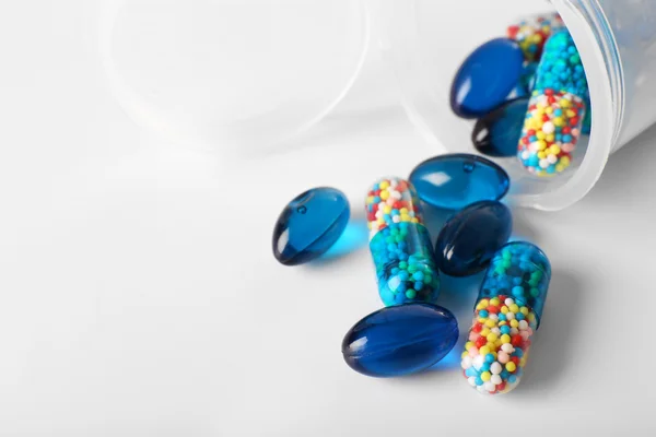 Blue pills isolated — Stock Photo, Image