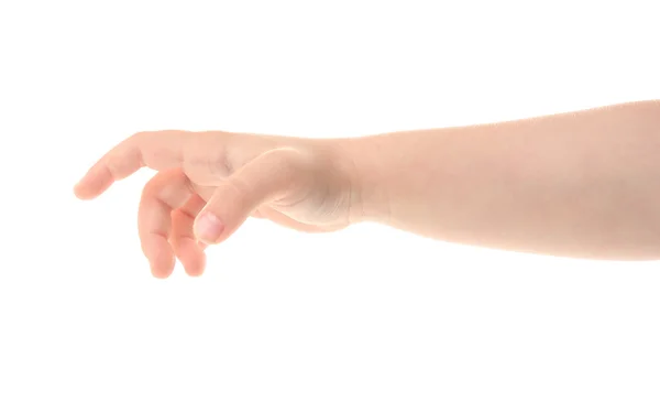 Του παιδιού χέρι χειρονομίες — Φωτογραφία Αρχείου