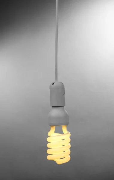 Екологічна лампа на фоні — стокове фото