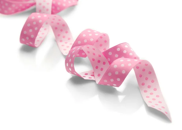 Pink ribbon, isolated — Stock Photo, Image