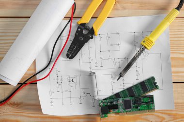 Elektrik çizim araçları ile