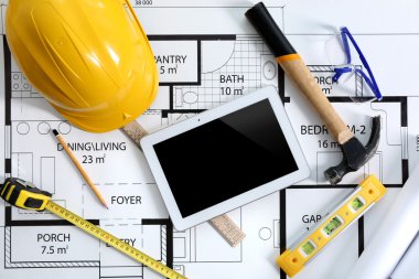 Çizim araçları ile inşaat 