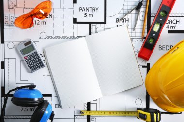 İnşaat planları araçları ile  