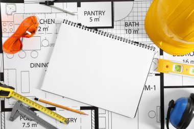 İnşaat planları araçları ile  