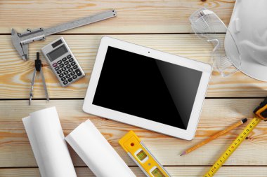 İnşaat araçları ile tablet