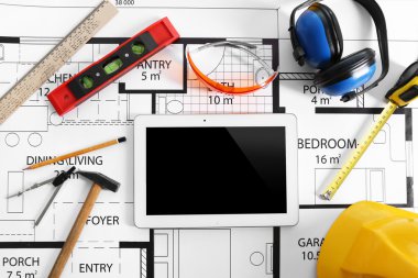 Çizim araçları ile inşaat 