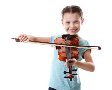 küçük kız oynamak keman