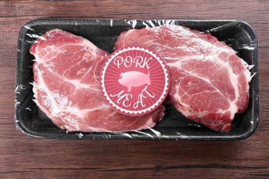 Paketlenmiş domuz eti parçaları