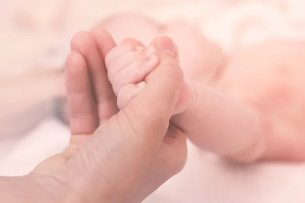 Child hand holding parent hand — Stock Photo, Image