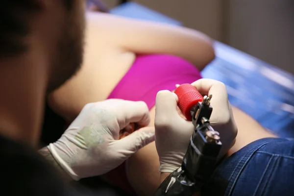 Process of making tattoo — Stock Photo, Image