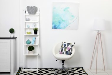 modern mobilya ile beyaz iç