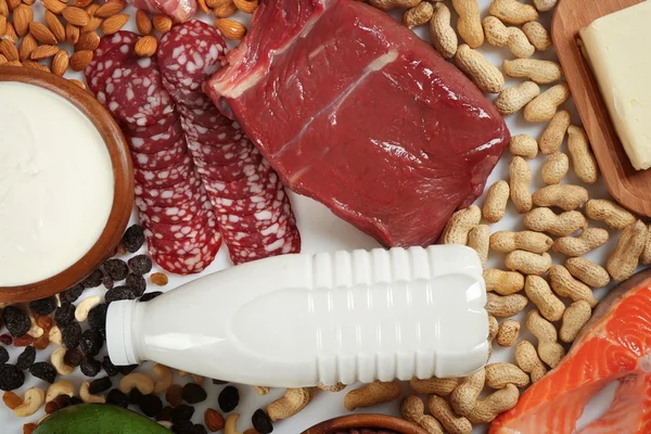 Produkty zawierające białka i tłuszcze — Zdjęcie stockowe
