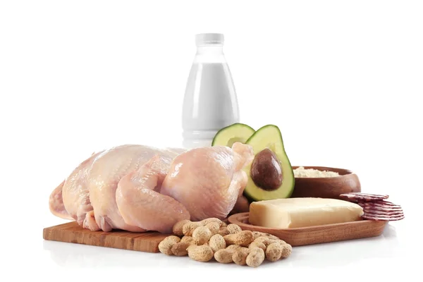 Products containing proteins and fats — Stock Photo, Image