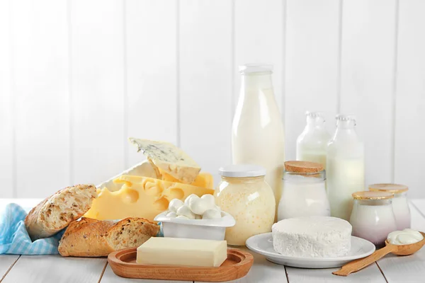 Set of fresh dairy products — Stock Photo, Image