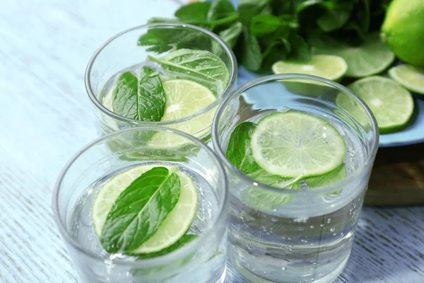 Infused lime water — Stock Photo, Image