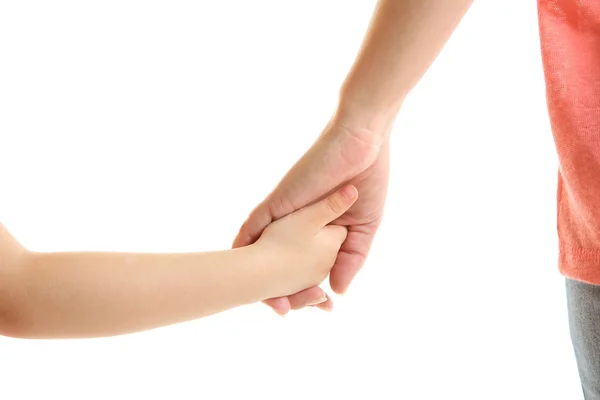 Händerna på mor och barn — Stockfoto