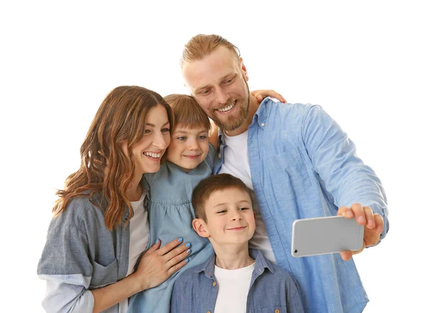 Prendre du selfie en famille — Photo