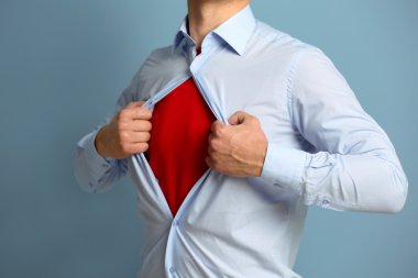 Genç işadamı süper kahraman 