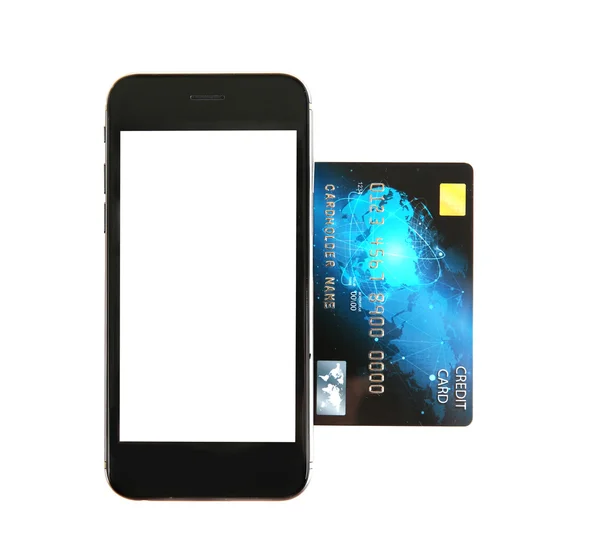 Credit card with phone — Stock Photo, Image