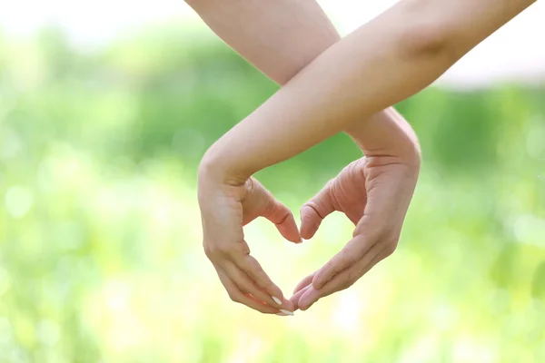 Lovely couple hands — Stock Photo, Image