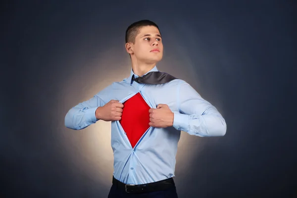 青年実業家のスーパー ヒーロー — ストック写真