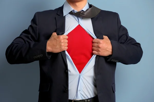 Hombre de negocios super héroe — Foto de Stock