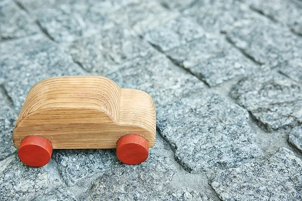 Wooden toy car — Stock Photo, Image