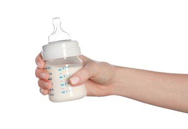 Biberon süt tutan el 