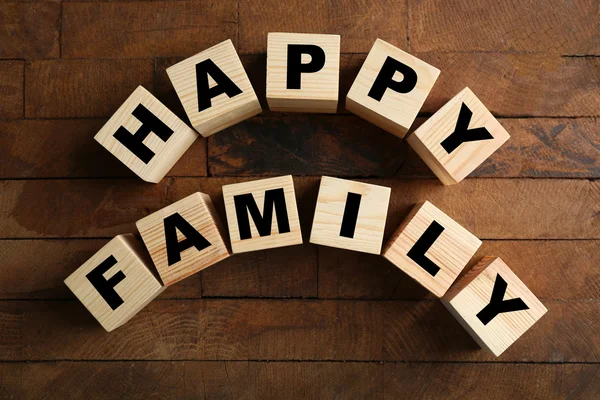 词语幸福的家庭 — 图库照片