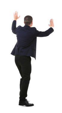 işadamı, üzerinde beyaz izole