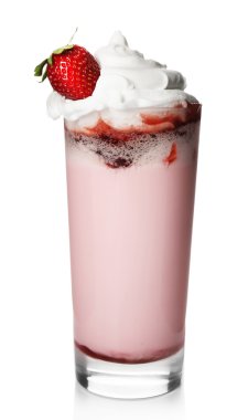 Çilek ile lezzetli muzlu süt