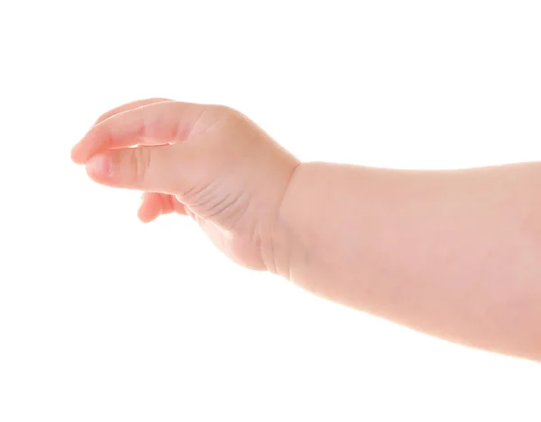 Mão do bebê isolada — Fotografia de Stock