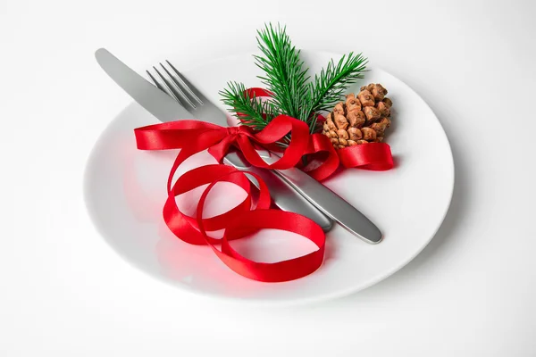 Beautiful Christmas table setting — Stock Photo, Image