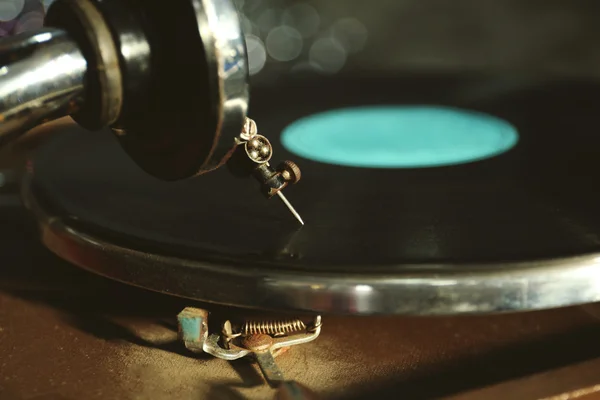 Old gramophone closeup — Stock Photo, Image