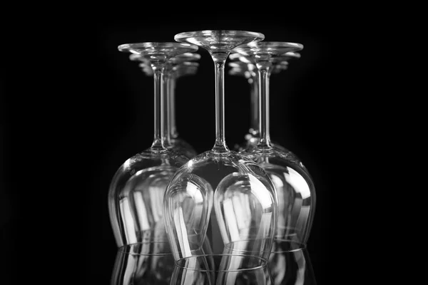 Empty wine glasses — Stock Photo, Image