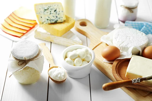 Set of fresh dairy products — Stock Photo, Image