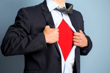 Genç işadamı süper kahraman 