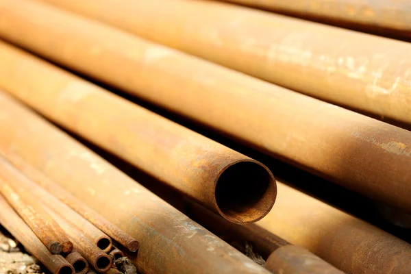 Tubos industriais de cobre — Fotografia de Stock