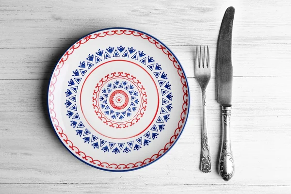 Set of dinnerware on table — Stock Photo, Image