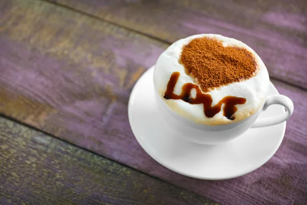 Tazza di caffè con motivo creativo — Foto Stock